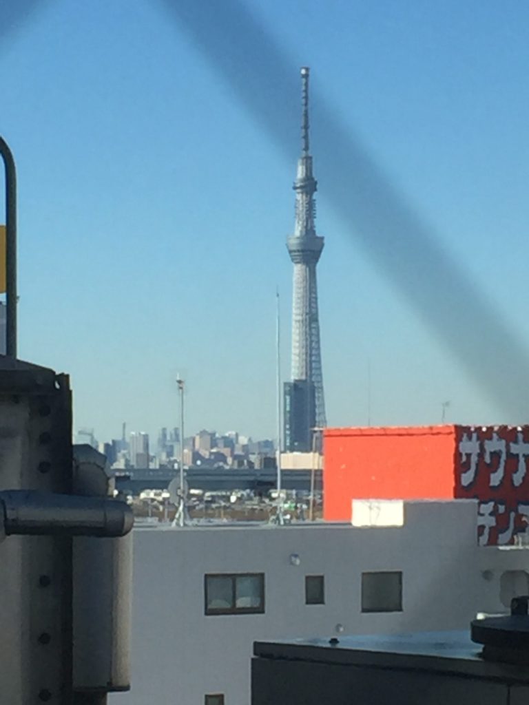 機械室から見えるスカイツリー